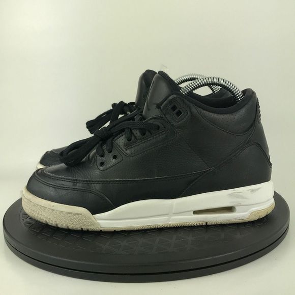 Nike Air Jordan 3 Retro 'Cyber Monday' Black Leather 398614-020 Women's Size 6.5 - Picture 7 of 12